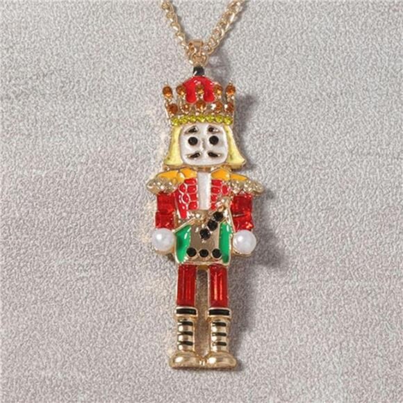 18K Gold-Plated Nutcracker Pendant Necklace - Picture 5 of 8